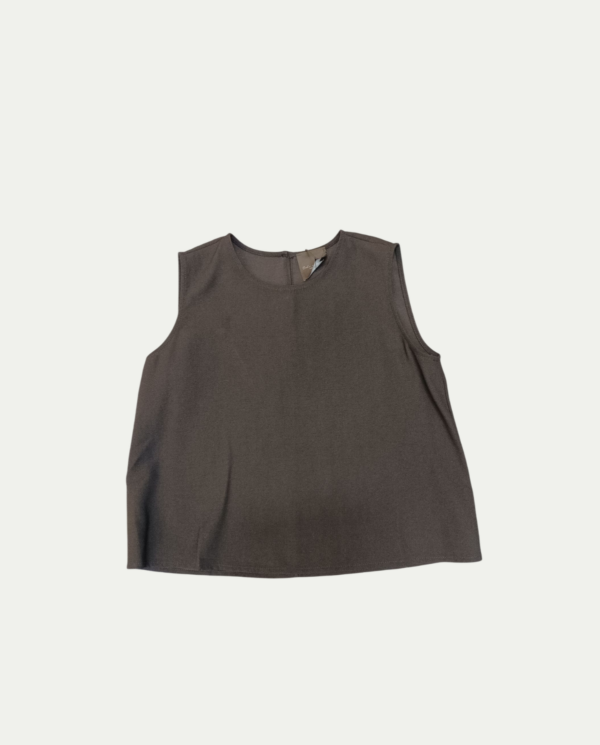 Top cropped scampanato in viscosa nero