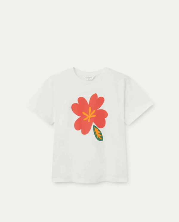 T-shirt manica corta disegno fiore