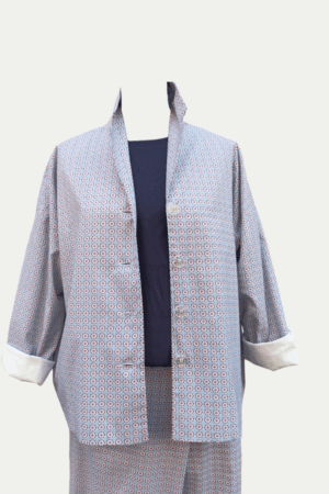 Giacca kimono in cotone foderata - taglia unica stile giapponese - Produzione sartoriale