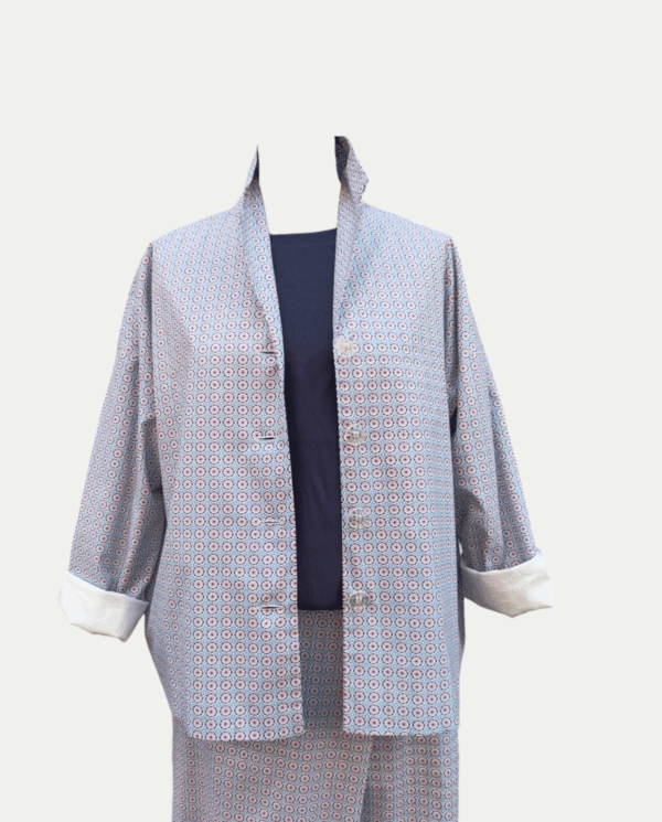 Giacca kimono in cotone foderata - taglia unica stile giapponese - Produzione sartoriale