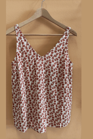 Blusa in viscosa doppio scollo a V