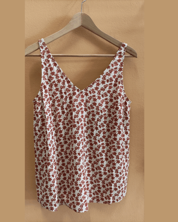 Blusa in viscosa doppio scollo a V