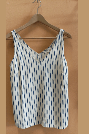 Blusa in viscosa doppio scollo a V
