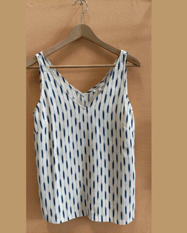 Blusa in viscosa doppio scollo a V