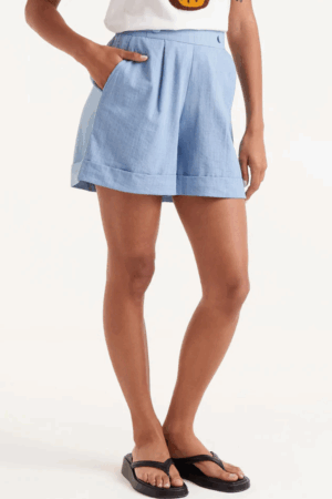 Short in cotone super leggero effetto jeans