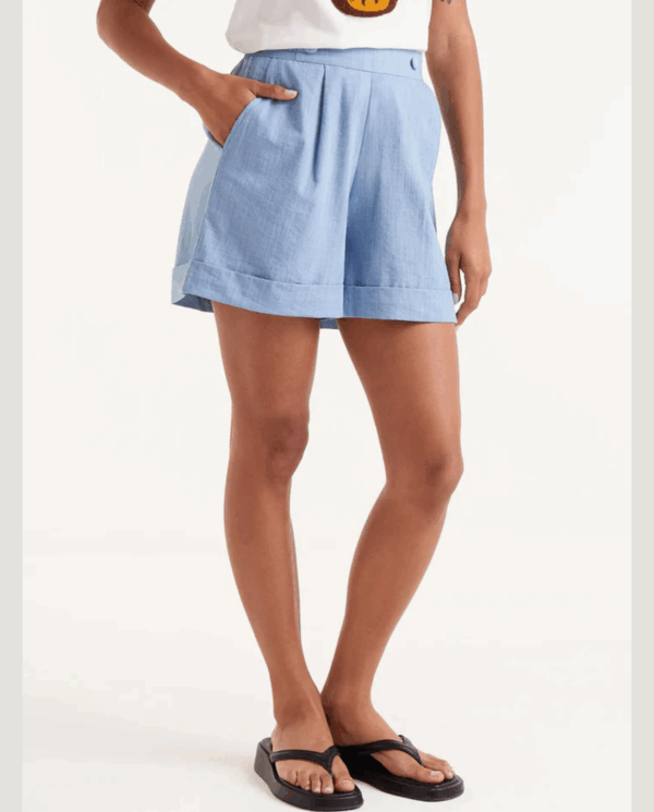 Short in cotone super leggero effetto jeans