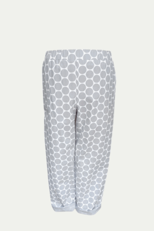 Pantalone in cotone a pois grandi grigi - Produzione propria