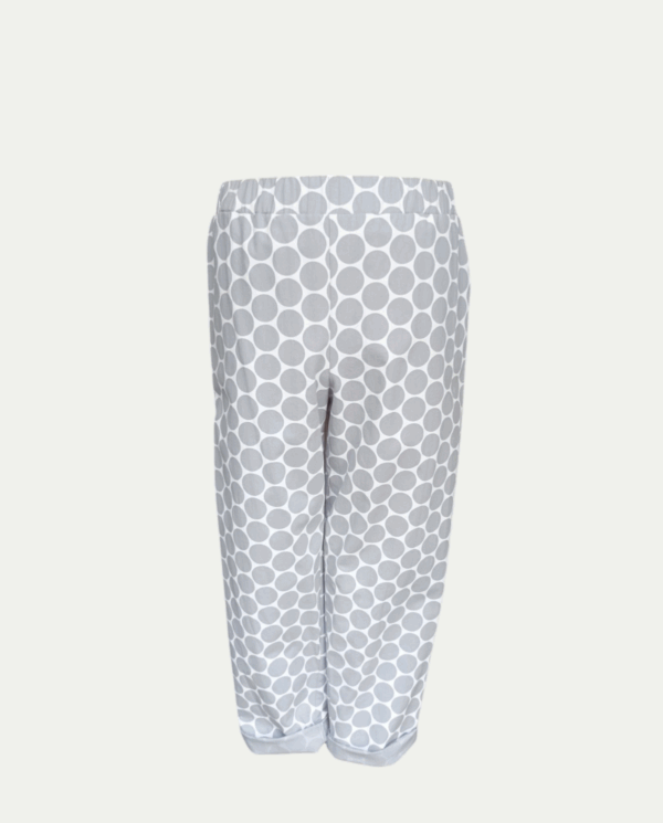Pantalone in cotone a pois grandi grigi - Produzione propria