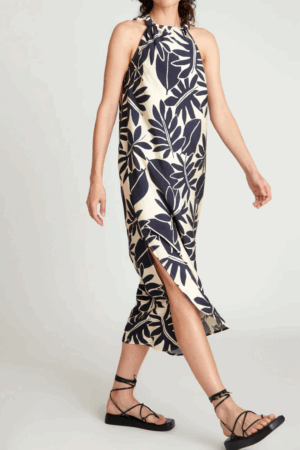Abito donna smanicati linguettes con spacchi laterali