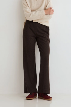Pantalone con elastico in vita molto comodo color cacao